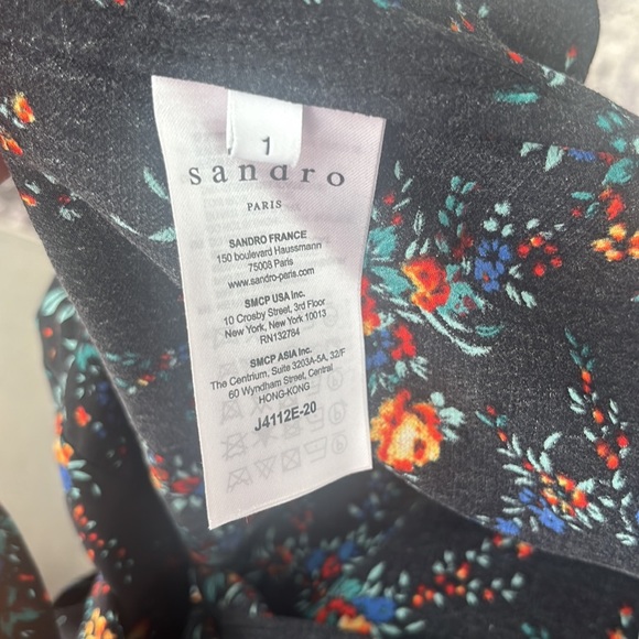 Sandro Paris Wrap Floral Print Asymmetrical Skirt - Picture 6 of 7